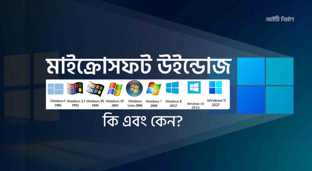 মাইক্রোসফট উইন্ডোজ (Windows) কি? এর সুবিধা, বৈশিষ্ট্য ও প্রকারভেদ