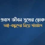 প্রবাস জীবন সুখের হোক স্ট্যাটাস ভাই
